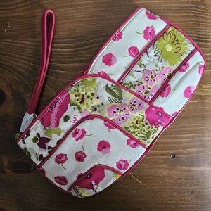 Vera Bradley Floral Pink & Green Wristlet